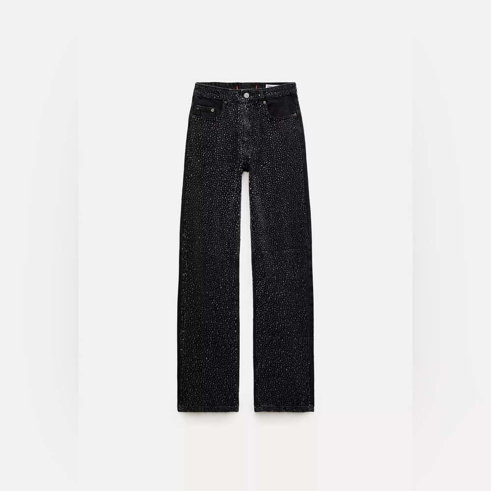 Black Sparkle Boot Cut Jeans